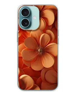 Чехол для iPhone 16 с картинкой «Оранжевый макро цветок»