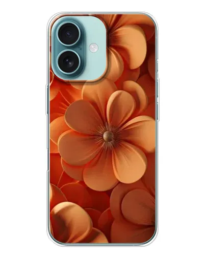 Чехол для iPhone 16 с картинкой «Оранжевый макро цветок»