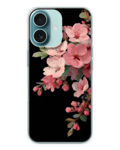 Чехол для iPhone 16 с картинкой «Розовая ветка сакуры»