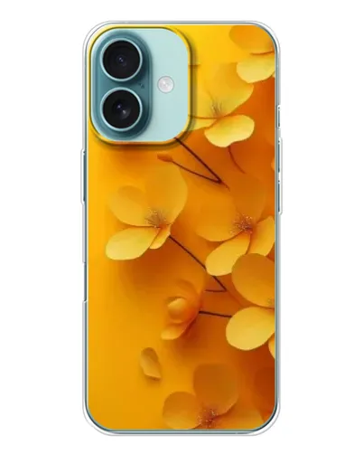 Чехол для iPhone 16 с картинкой «Золотые лепестки»