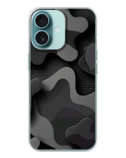 Чехол для iPhone 16 с картинкой «Темный абстрактный камуфляж» Чехол для iPhone 16 с картинкой «Темный абстрактный камуфляж»