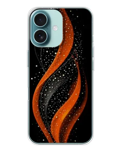Чехол для iPhone 16 с картинкой «Огненная звездная волна»