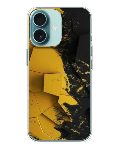 Чехол для iPhone 16 с картинкой «Золотые осколки геометрии»