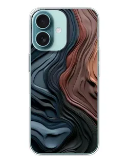 Чехол для iPhone 16 с картинкой «Цветные волны каньона»