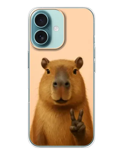 Чохол для iPhone 16 з картинкою «Капібара вікторія» Чохол для iPhone 16 з картинкою «Капібара вікторія»