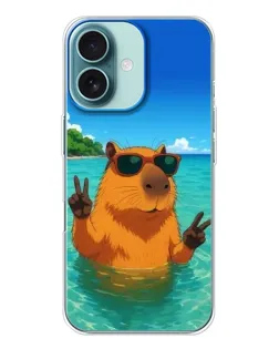 Чохол для iPhone 16 з картинкою «Морська капібара» Чохол для iPhone 16 з картинкою «Морська капібара»