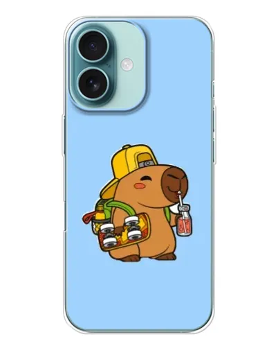 Чохол для iPhone 16 з картинкою «Капібара на скейті» Чохол для iPhone 16 з картинкою «Капібара на скейті»