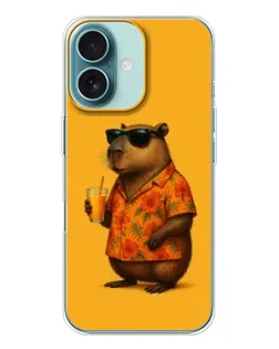 Чохол для iPhone 16 з картинкою «Капібара на відпочинку» Чохол для iPhone 16 з картинкою «Капібара на відпочинку»