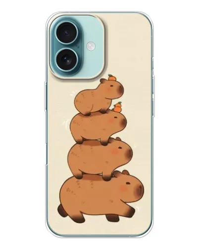 Чохол для iPhone 16 з картинкою «Вежа з капібар» Чохол для iPhone 16 з картинкою «Вежа з капібар»