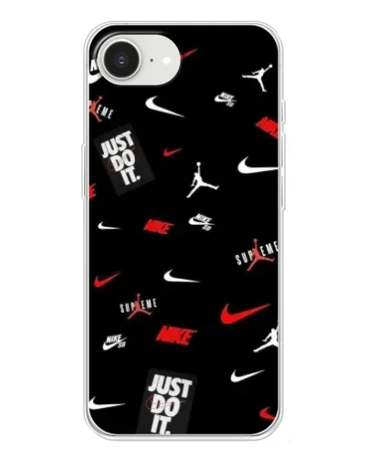 Чехол для iPhone 16e с картинкой «Nike Mix Pattern» Чехол для iPhone 16e с картинкой «Nike Mix Pattern»