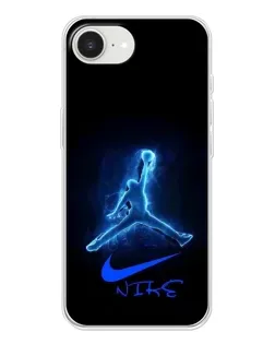 Чехол для iPhone 16e с картинкой «Jordan Neon Blue»