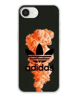 Чехол для iPhone 16e с картинкой «Оранжевый дым Adidas»