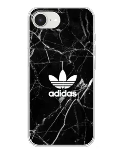 Чехол для iPhone 16e с картинкой «Белый мрамор Adidas»