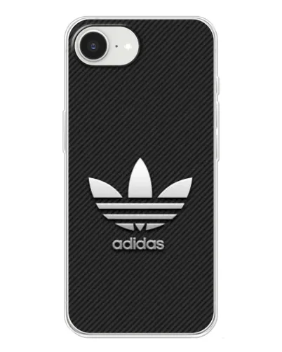 Чехол для iPhone 16e с картинкой «Adidas Карбоновая текстура» Чехол для iPhone 16e с картинкой «Adidas Карбоновая текстура»