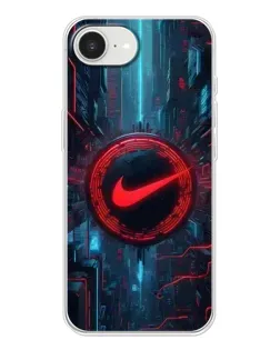 Чехол для iPhone 16e с картинкой «Техногенный стиль Nike»