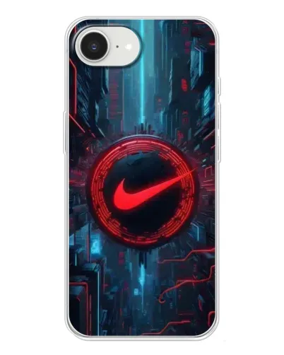 Чехол для iPhone 16e с картинкой «Техногенный стиль Nike» Чехол для iPhone 16e с картинкой «Техногенный стиль Nike»