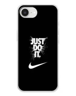 Чехол для iPhone 16e с картинкой «Текстовый принт Nike»