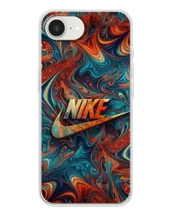 Чехол для iPhone 16e с картинкой «Nike в абстракции»