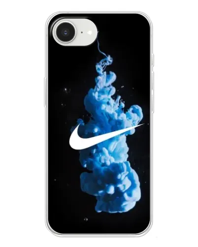 Чехол для iPhone 16e с картинкой «Nike и синий дым» Чехол для iPhone 16e с картинкой «Nike и синий дым»