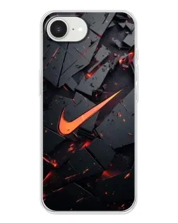 Чехол для iPhone 16e с картинкой «Nike — эффект разломов»