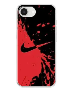 Чохол для iPhone 16e з картинкою «Червоні бризки Nike»