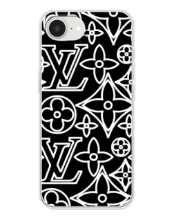 Чехол для iPhone 16e с картинкой «Черно-белый узор LV» Чехол для iPhone 16e с картинкой «Черно-белый узор LV»
