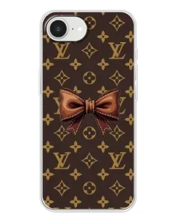 Чохол для iPhone 16e з картинкою «LV з бантом»