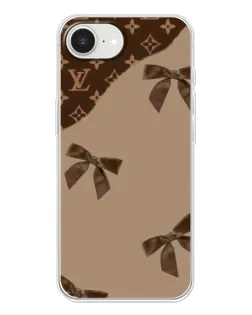 Чохол для iPhone 16e з картинкою «LV — кавовий атлас»