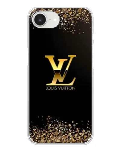 Чохол для iPhone 16e з картинкою «LV — золоті іскри»