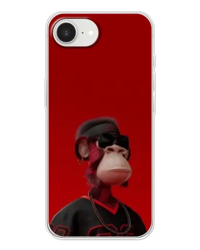 Чехол для iPhone 16e с картинкой «Bored Ape в красном» Чехол для iPhone 16e с картинкой «Bored Ape в красном»