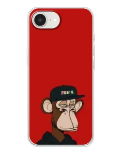 Чехол для iPhone 16e с картинкой «Bored Ape — красный фон» Чехол для iPhone 16e с картинкой «Bored Ape — красный фон»