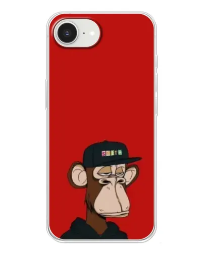 Чехол для iPhone 16e с картинкой «Bored Ape — красный фон» Чехол для iPhone 16e с картинкой «Bored Ape — красный фон»