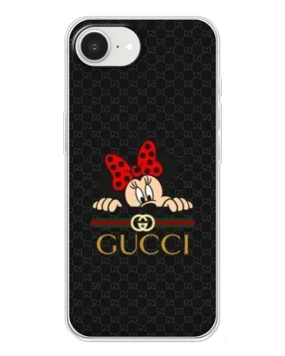 Чохол для iPhone 16e з картинкою «Мінні Маус Gucci — чорний»