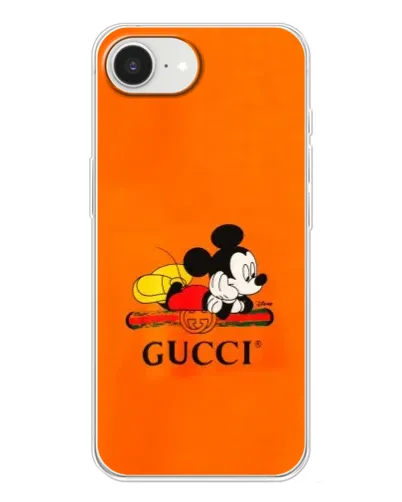 Чохол для iPhone 16e з картинкою «Міккі Маус Gucci — помаранч» Чохол для iPhone 16e з картинкою «Міккі Маус Gucci — помаранч»