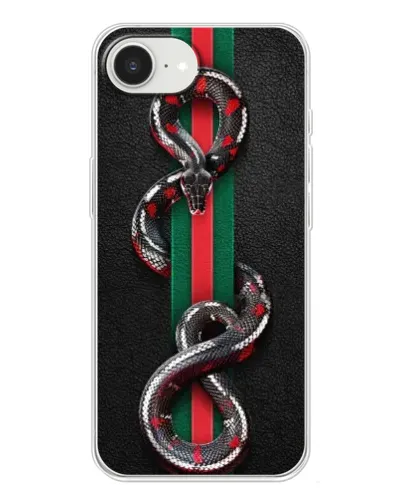 Чохол для iPhone 16e з картинкою «Gucci — змія на смузі» Чохол для iPhone 16e з картинкою «Gucci — змія на смузі»