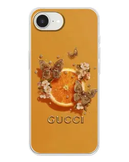 Чохол для iPhone 16e з картинкою «Gucci — золоті метелики» Чохол для iPhone 16e з картинкою «Gucci — золоті метелики»