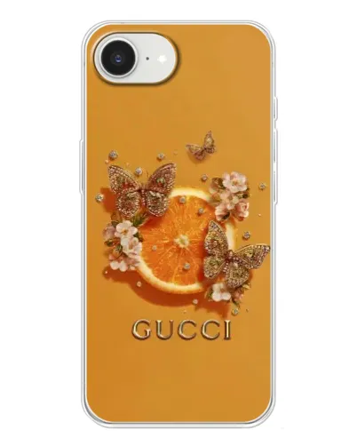 Чохол для iPhone 16e з картинкою «Gucci — золоті метелики» Чохол для iPhone 16e з картинкою «Gucci — золоті метелики»