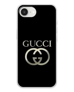 Чохол для iPhone 16e з картинкою «Gucci — золото на чорному» Чохол для iPhone 16e з картинкою «Gucci — золото на чорному»
