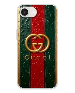 Чохол для iPhone 16e з картинкою «Gucci — фірмова смуга та золото» Чохол для iPhone 16e з картинкою «Gucci — фірмова смуга та золото»