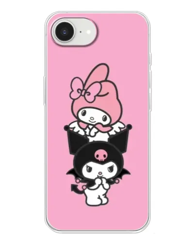 Чехол для iPhone 16e с картинкой «My Melody и Kuromi» Чехол для iPhone 16e с картинкой «My Melody и Kuromi»