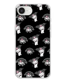 Чехол для iPhone 16e с картинкой «Черный паттерн Kuromi» Чехол для iPhone 16e с картинкой «Черный паттерн Kuromi»