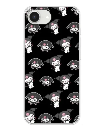 Чехол для iPhone 16e с картинкой «Черный паттерн Kuromi» Чехол для iPhone 16e с картинкой «Черный паттерн Kuromi»