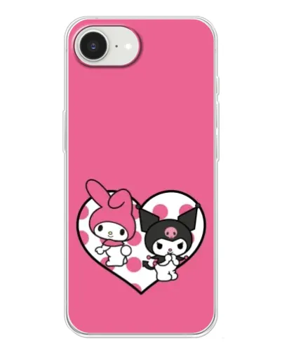 Чехол для iPhone 16e с картинкой «Kuromi и My Melody» Чехол для iPhone 16e с картинкой «Kuromi и My Melody»