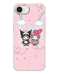 Чехол для iPhone 16e с картинкой «My Melody и Kuromi» Чехол для iPhone 16e с картинкой «My Melody и Kuromi»