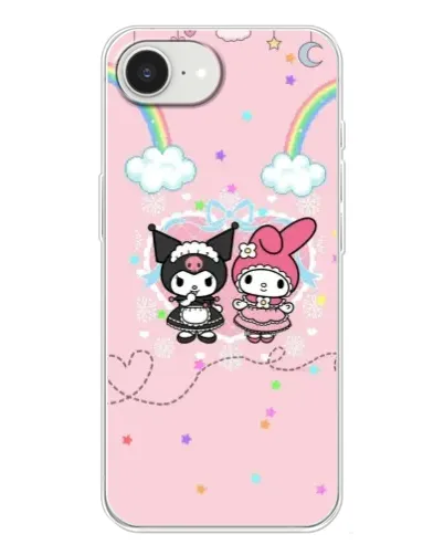 Чехол для iPhone 16e с картинкой «My Melody и Kuromi» Чехол для iPhone 16e с картинкой «My Melody и Kuromi»