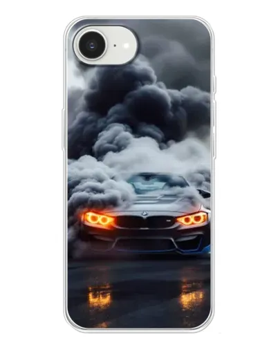Чехол для iPhone 16e с картинкой «BMW в дыму»