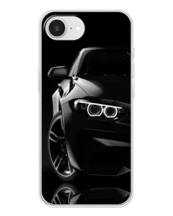 Чохол для iPhone 16e з картинкою «Чорна BMW — профіль»