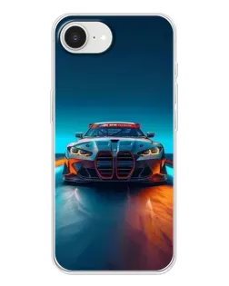 Чохол для iPhone 16e з картинкою «BMW — вогні неону»