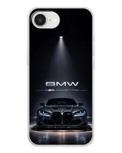 Чохол для iPhone 16e з картинкою «BMW крізь нічне місто»