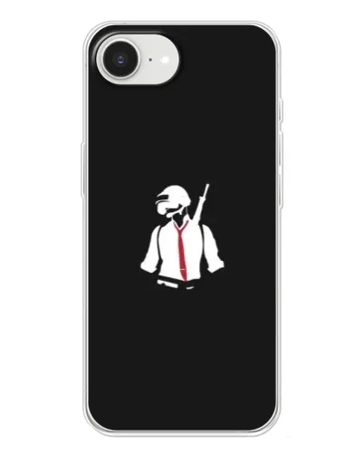 Чехол для iPhone 16e с картинкой «PUBG — силуэт воина» Чехол для iPhone 16e с картинкой «PUBG — силуэт воина»
